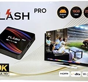 flash pro android tv box 8k | 16gb ram, 256gb storage, 1 year iptv subscription – buy in dubai, uae
